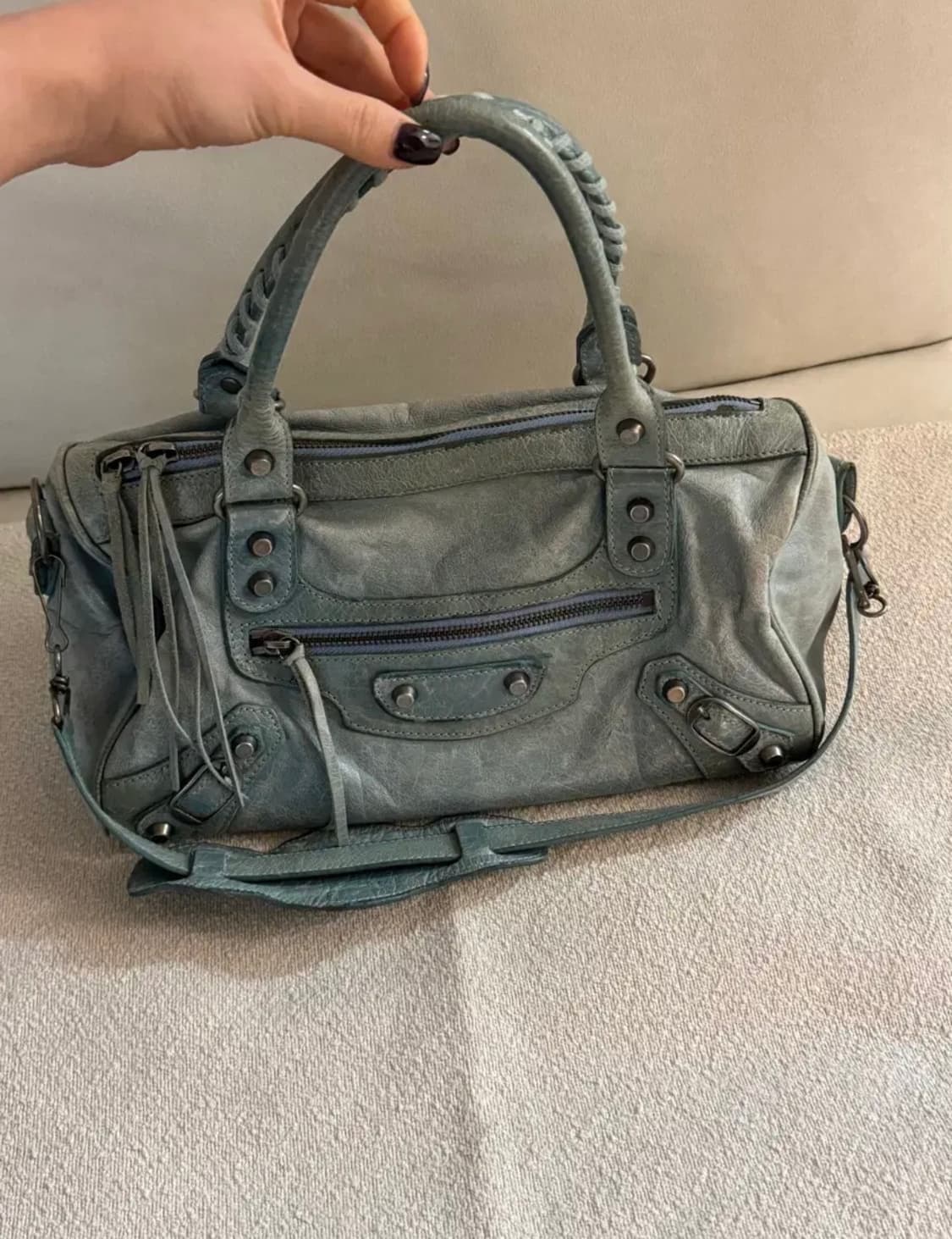 발렌시아가 모터백 티파니블루 민트 상품이미지4