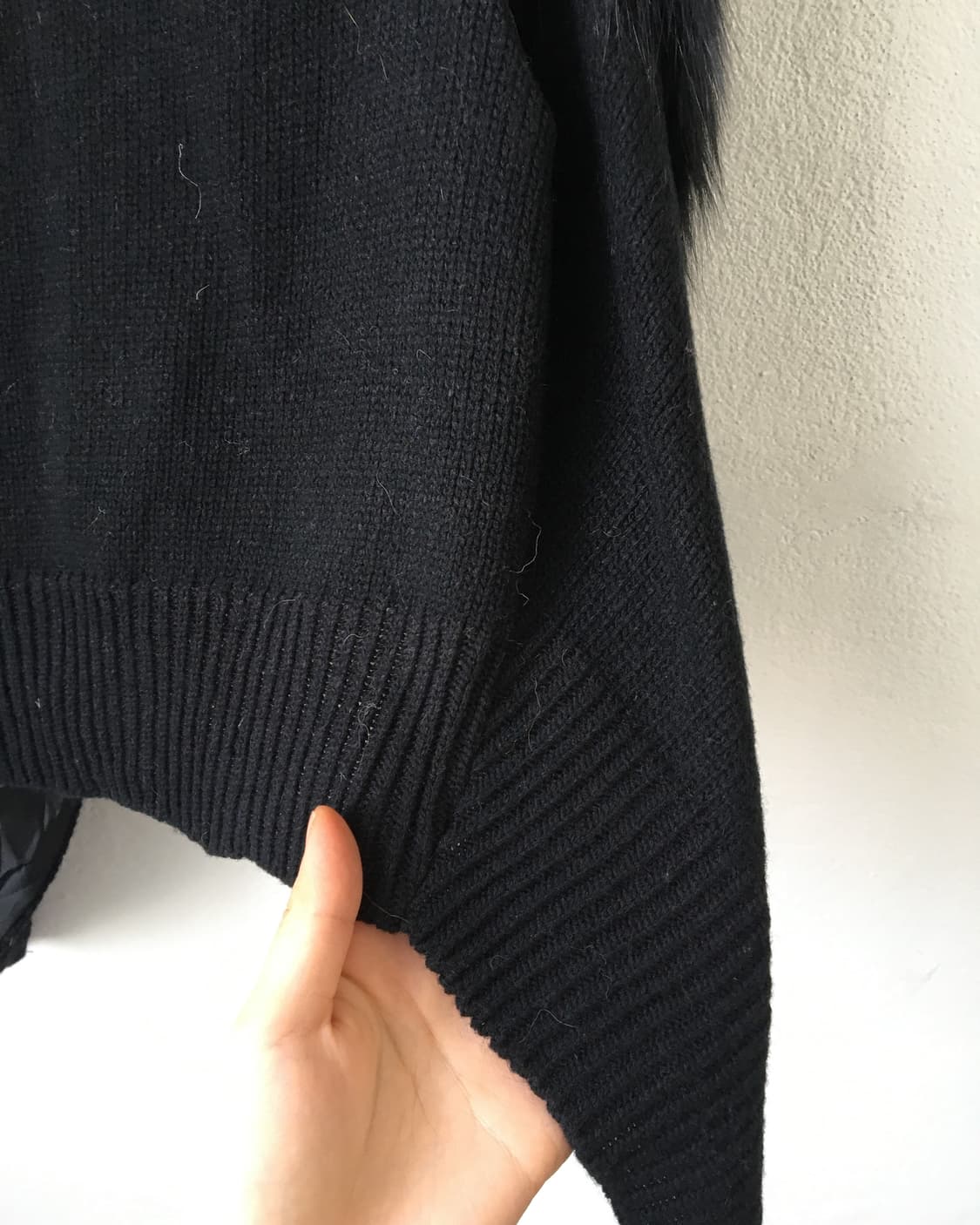 Fur layered knit vest 상품이미지5