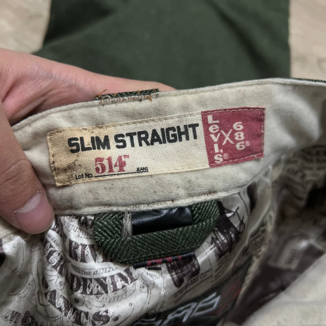 리바이스 514 스키복 보드복 헤링본 스키바지 [카키] 34 상품이미지6