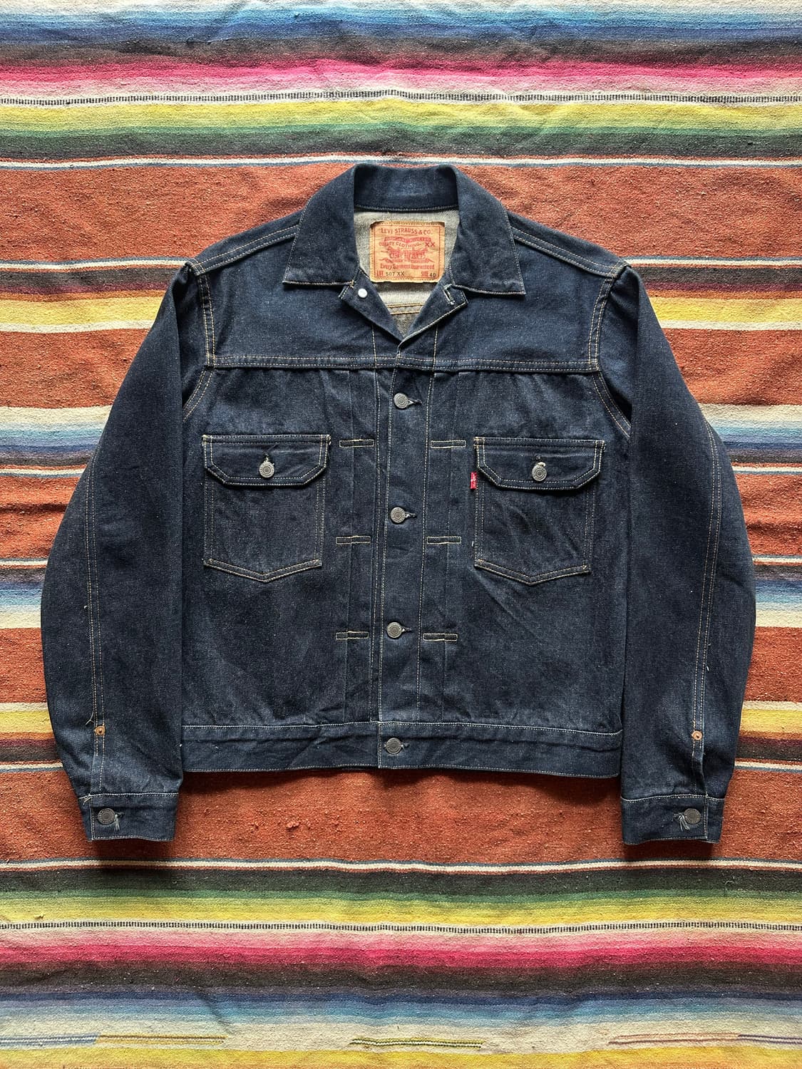 90s USA Valencia Levis 507XX 2nd Jacket 상품이미지2