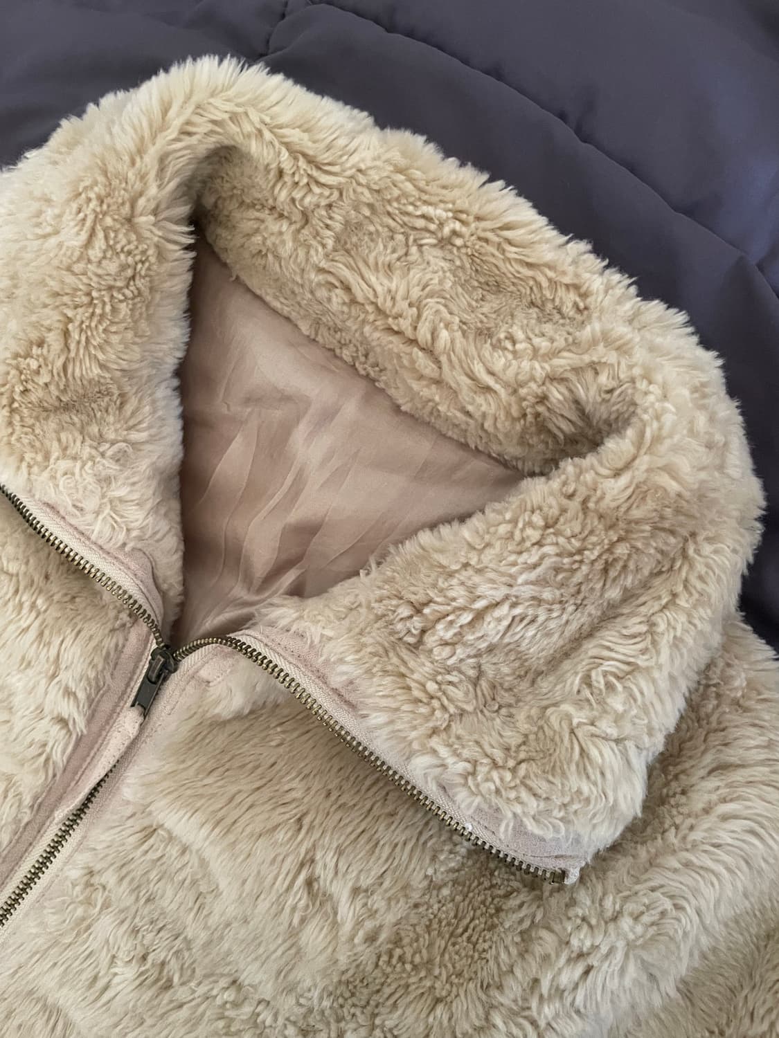 걸스🐶)빈티지 퍼자켓 상품이미지2