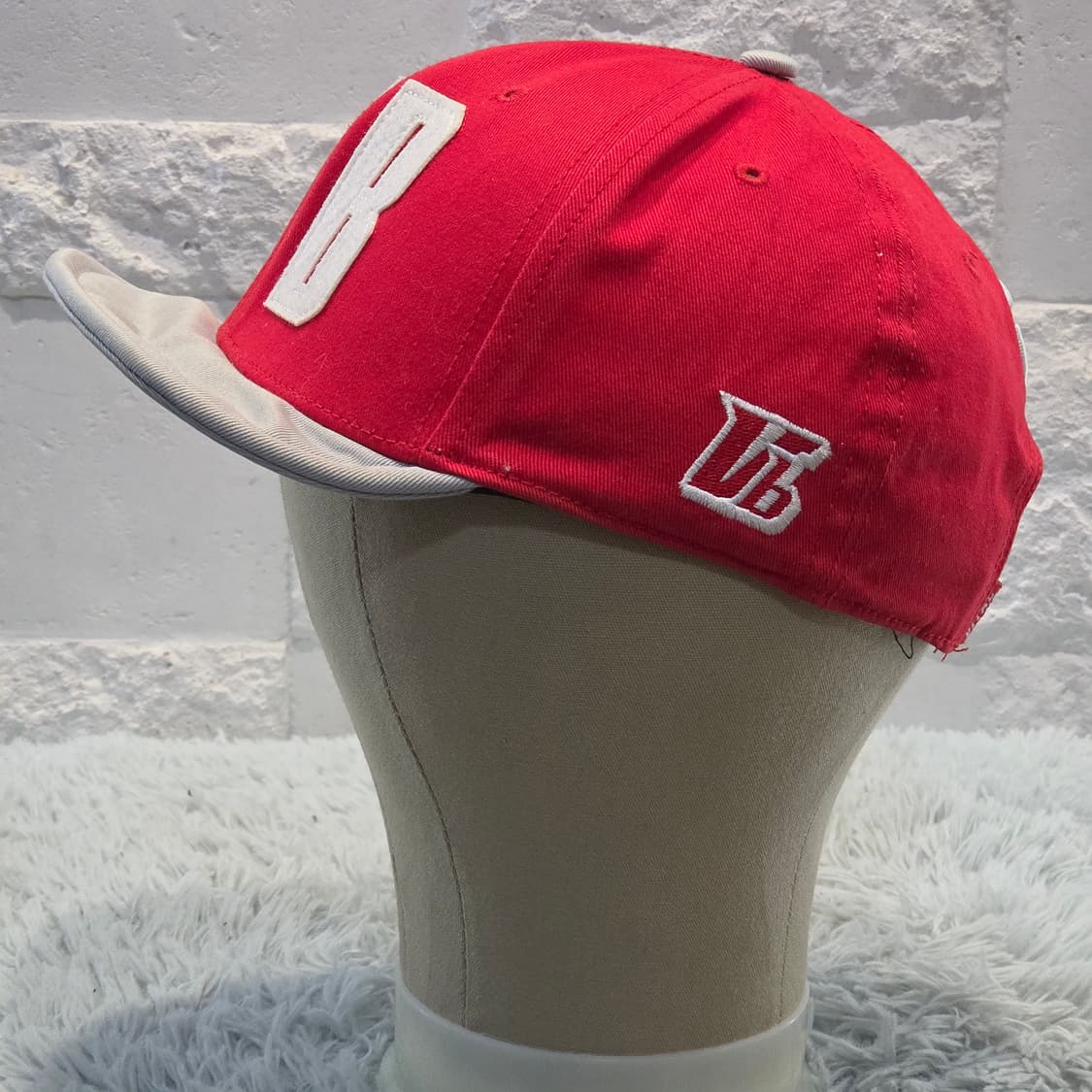 M1-2:바이탈 블루 VB 로고 스냅백 레드 그레이 프리사이즈 56-60 상품이미지2