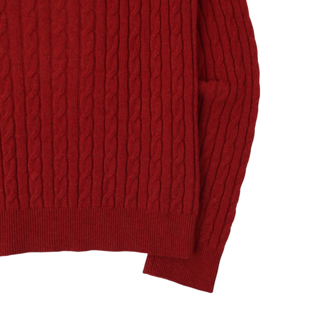 라코스테 레드 울 케이블 니트 스웨터 상품이미지7