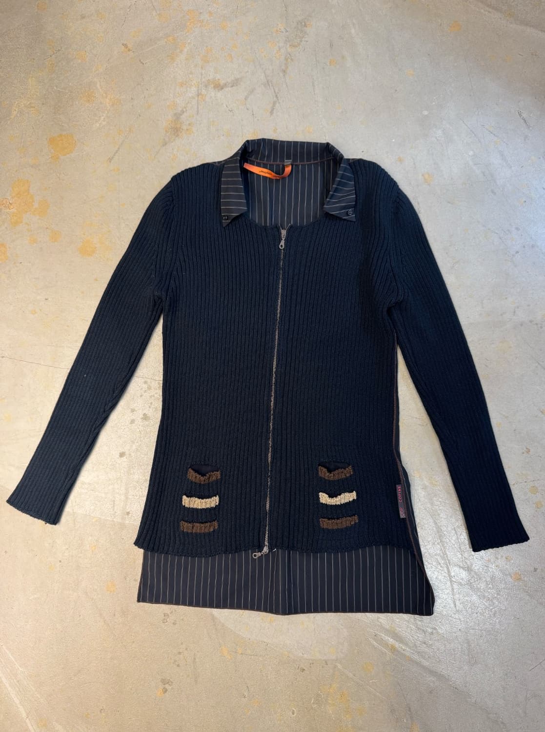 COP COPINE Rib Knit Sweater Zipp 상품이미지4