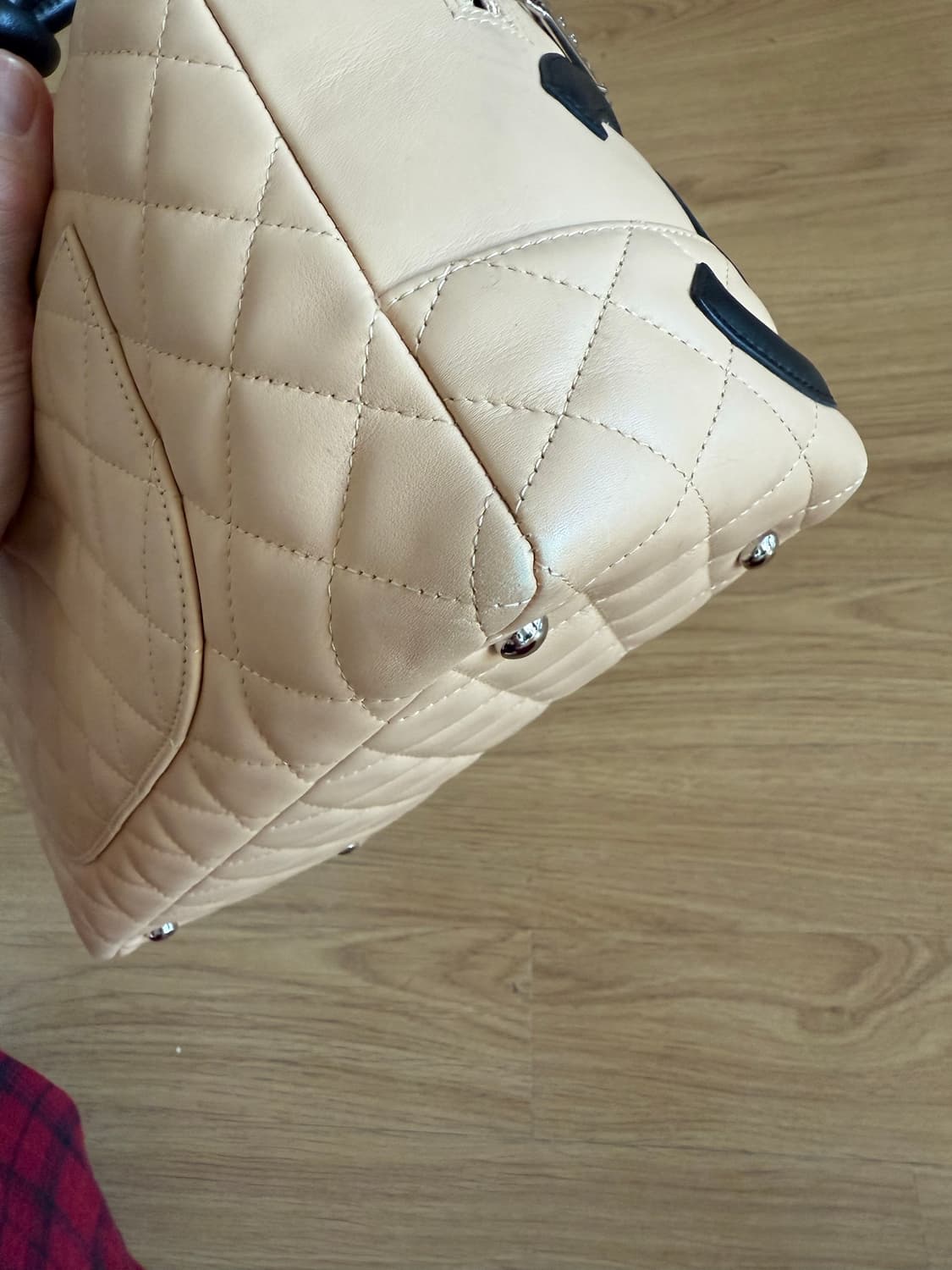 샤넬 깜봉 보스턴백 베이지 블랙 상품이미지4