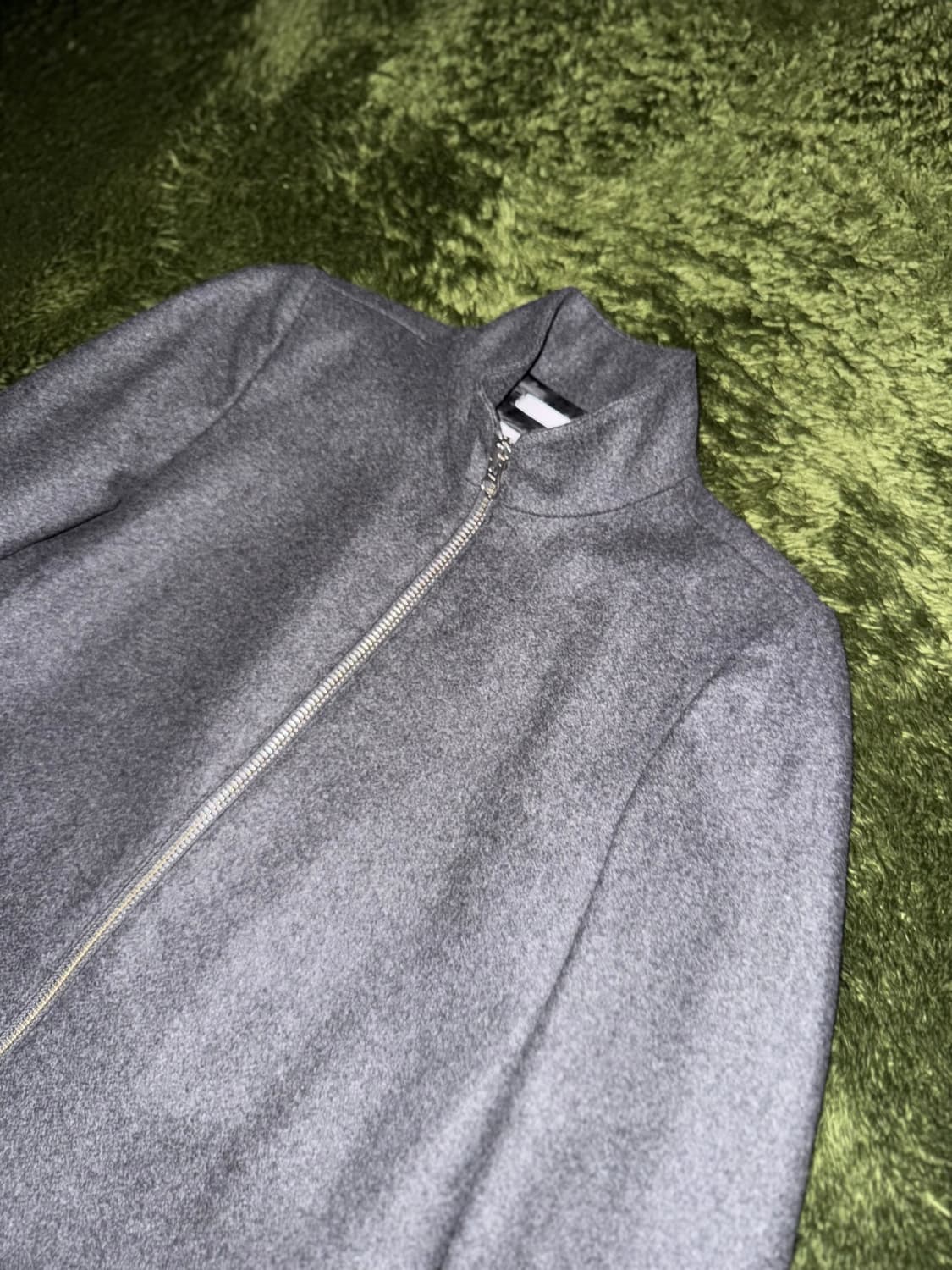 [38] MM6 메종 마르지엘라 투웨이 집업 울 코트 그레이 상품이미지2