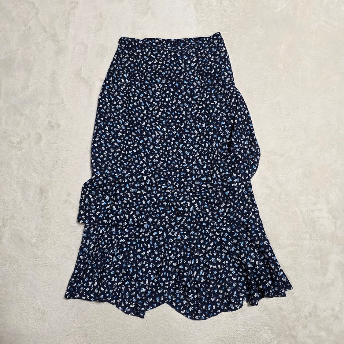 (S)여성 에잇세컨즈 플로럴 러플 슬릿 스커트 봄여름 상품이미지3