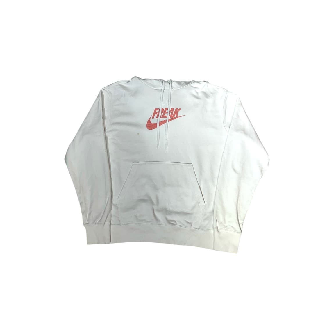 나이키 빅 로고 화이트 미드 스우시 오버핏 후드티 XXL 상품이미지5