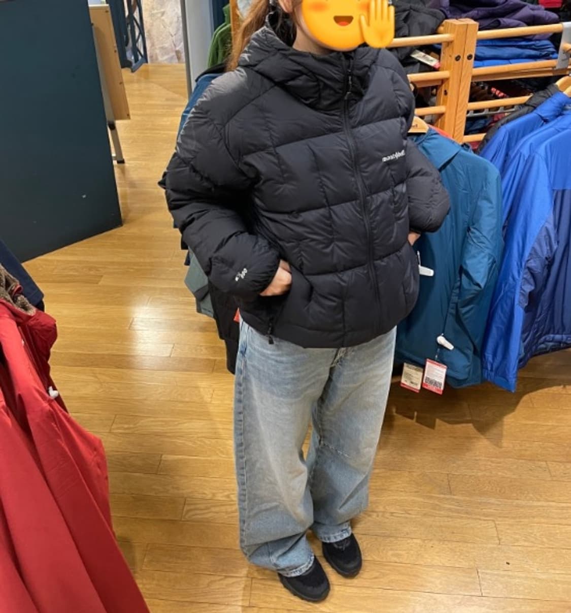 몽벨 800 재팬 네이지 경량 패딩 M 상품이미지2