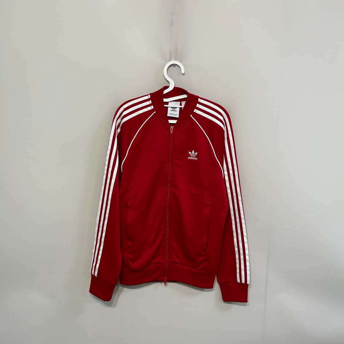 아디다스 슈퍼스타 져지 트랙탑 여성 M 레드 상품이미지1