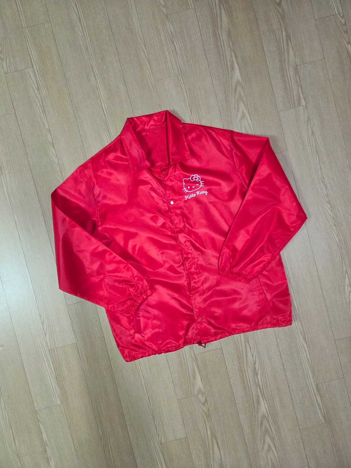 키티 레드 폴리에스터 언라이닝 코치 재킷 상품이미지4