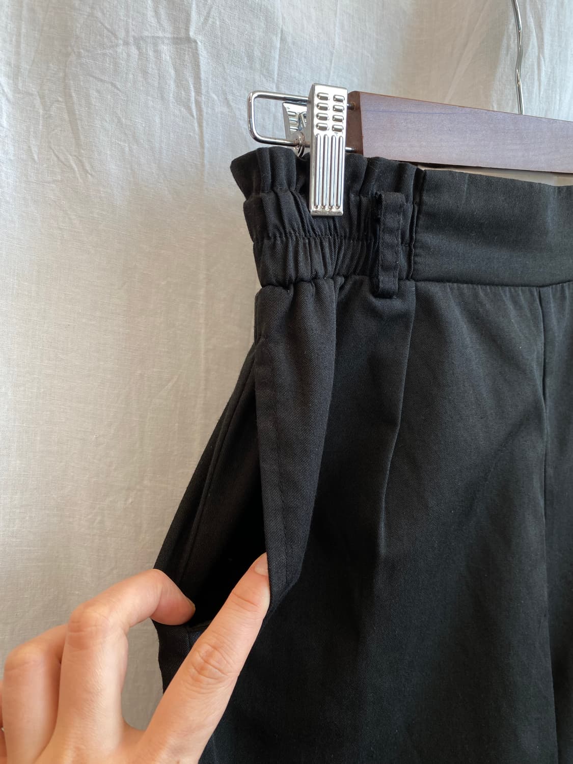 블랙 7부 밴딩팬츠(S-M) 상품이미지5