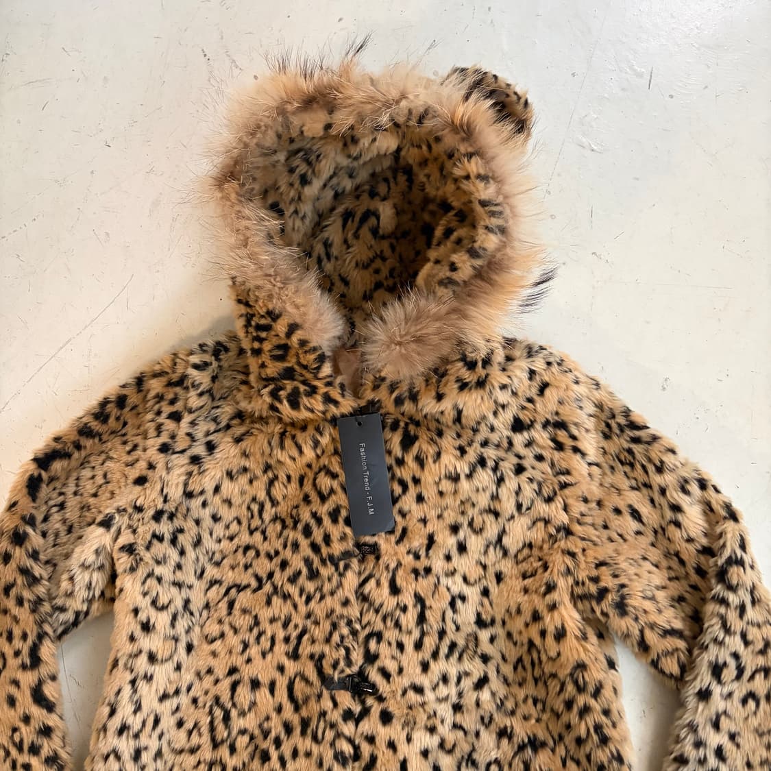 FJM 빈티지 애니멀 페이크 퍼 코트 M 상품이미지2