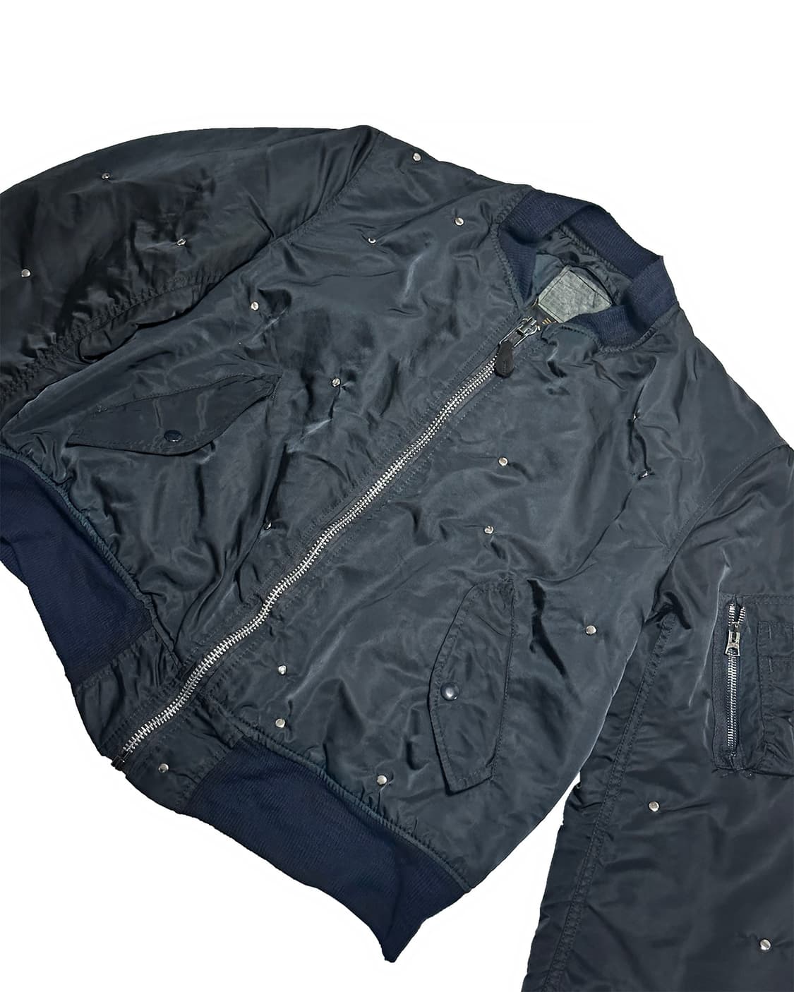 90's 네이비 알파인더스트리 리벳 MA-1 상품이미지3