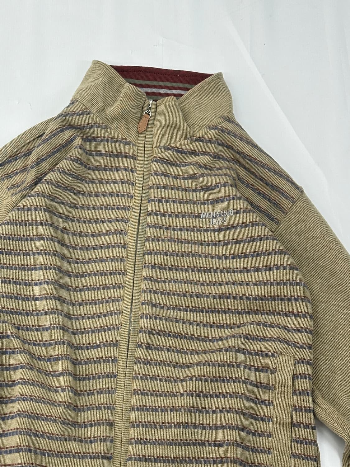 일본빈티지 시티보이 스트라이프 단가라 니트 남성 그런지 집업 상품이미지4