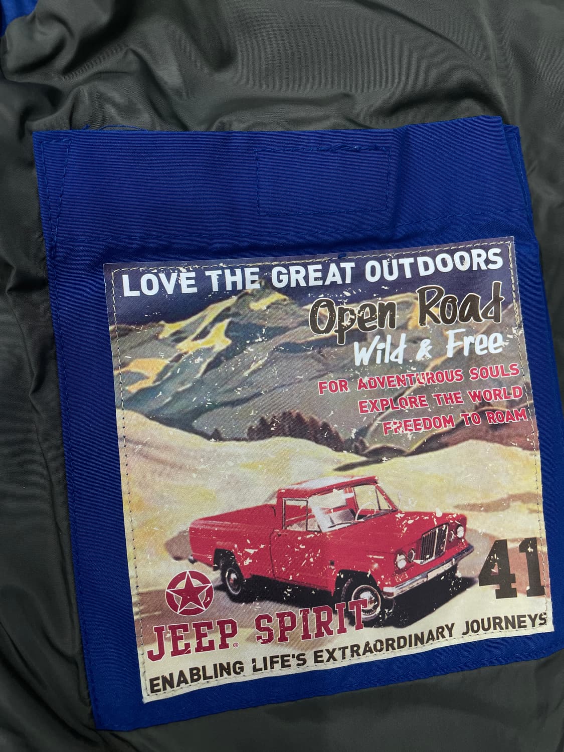 지프 스피릿(JEEP SPIRIT) 와펜 디테일 후드 패딩 베스트 상품이미지6