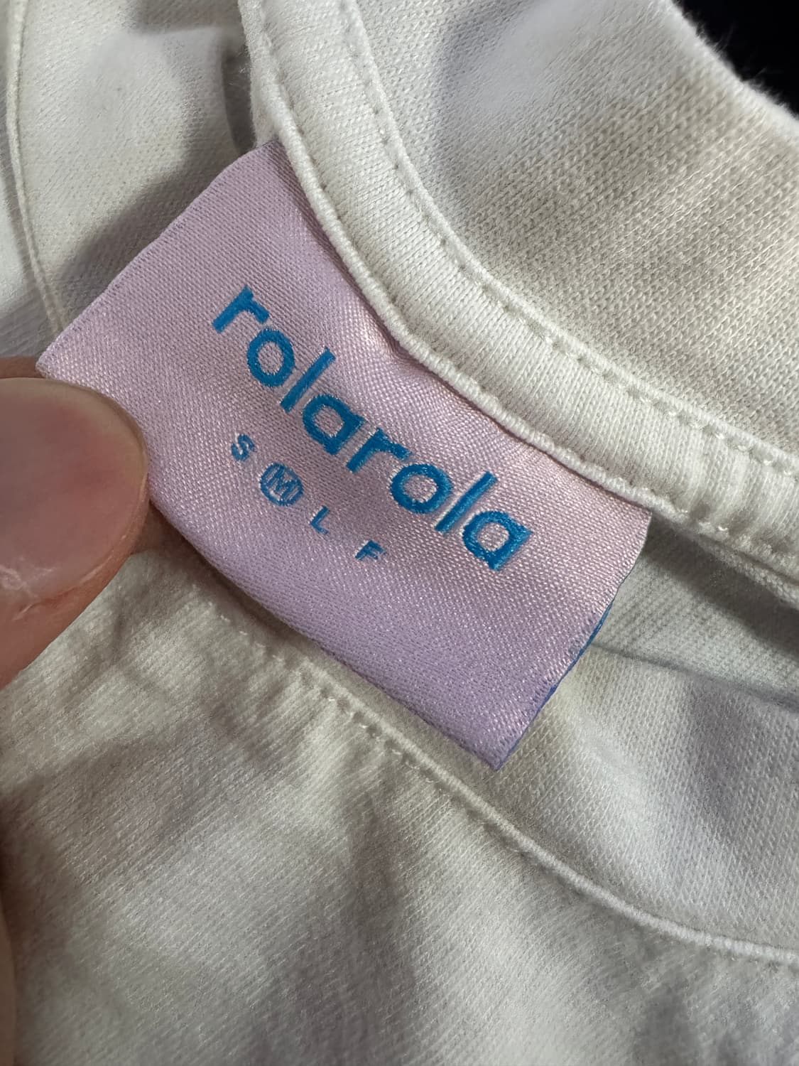 여성 로라로라 Rolarola 클럽 화이트 반팔 티셔츠 M 상품이미지3