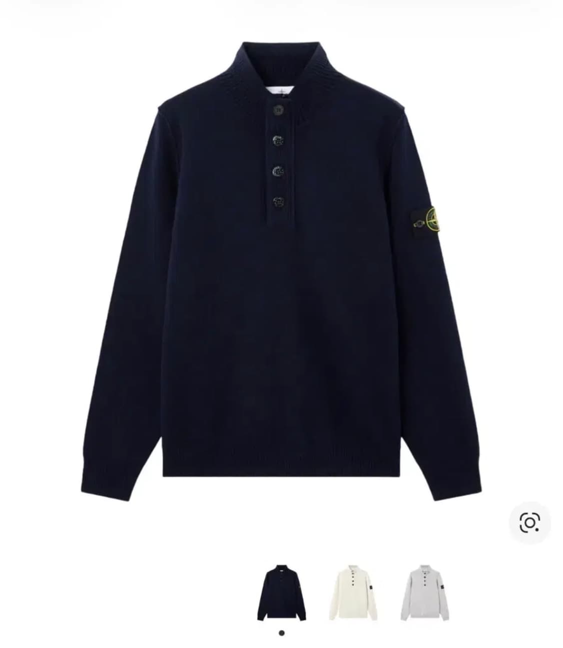 [당일출고,L사이즈] 새상품급 스톤아일랜드 램스울 반집업 니트 상품이미지4