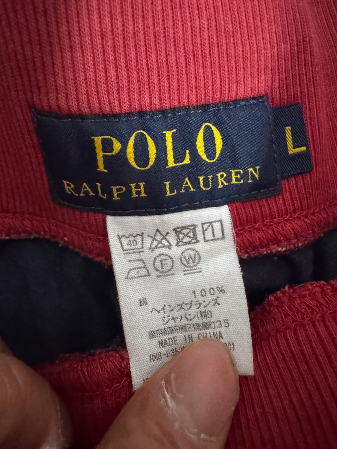 희귀!! 여성 일본 폴로 랄프로렌 밴딩 반바지 L 네이비 상품이미지3