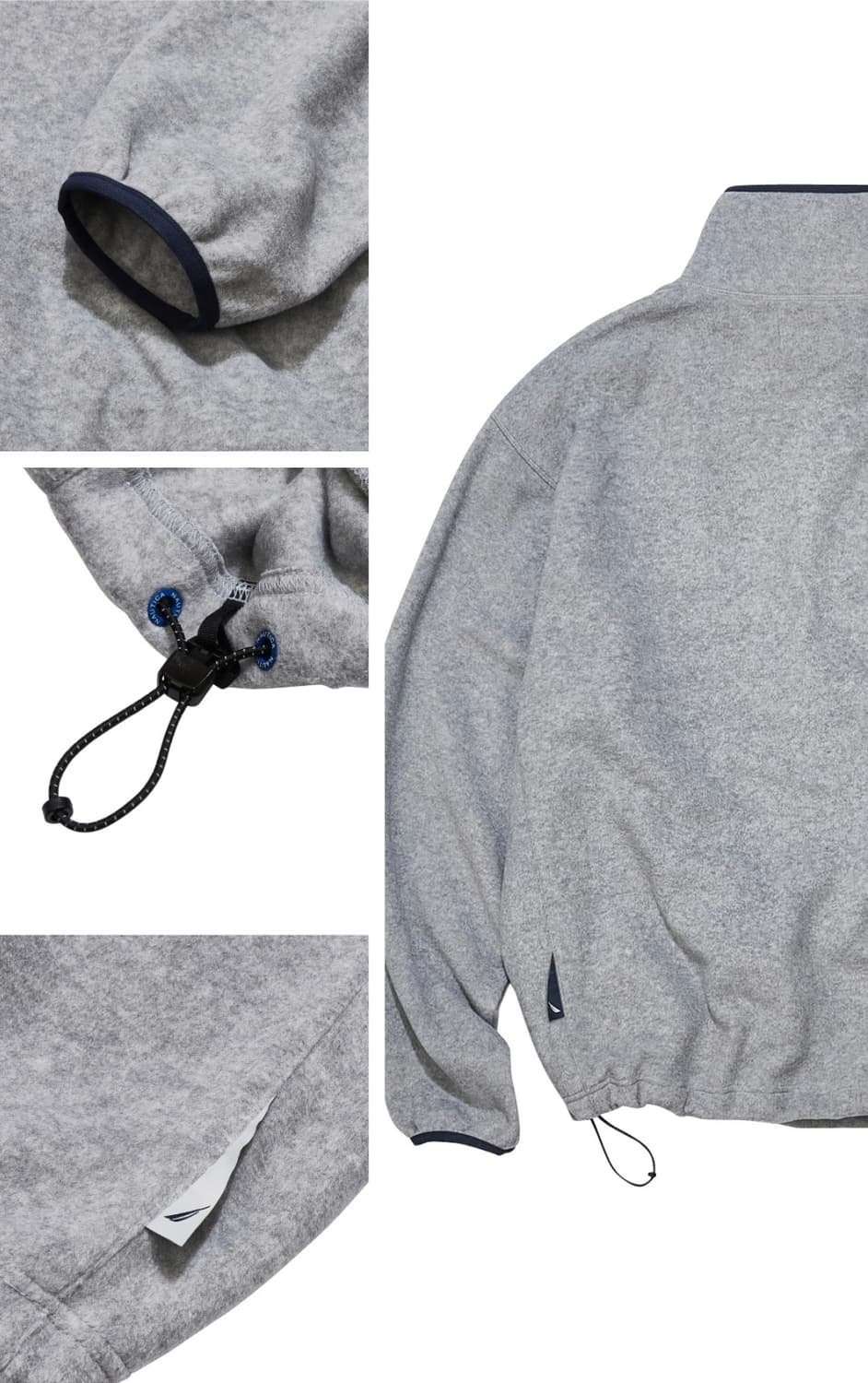 노티카 웨이브 폴라 하프 집업 풀오버 NFL2105 멜란지그레이 상품이미지5