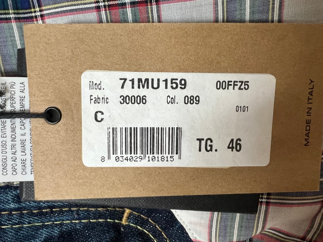 디스퀘어드2 데님 체크 믹스 반바지 46사이즈  상품이미지4