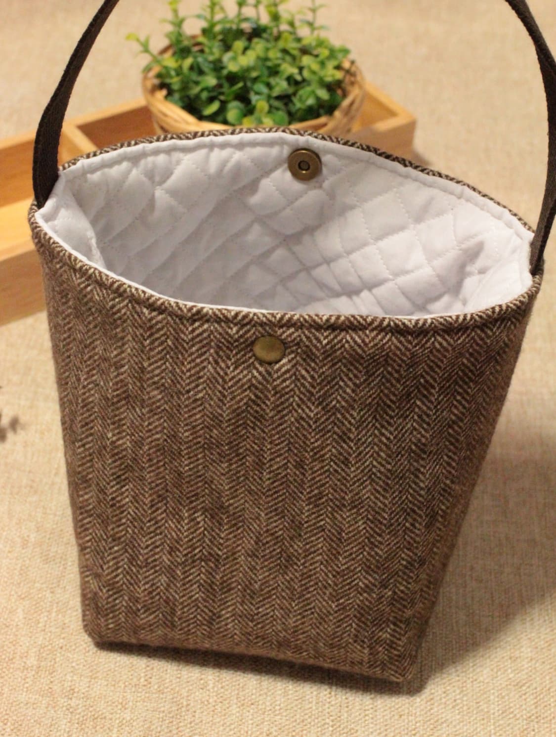 핸드메이드 헤링본 미니백 가방 상품이미지4