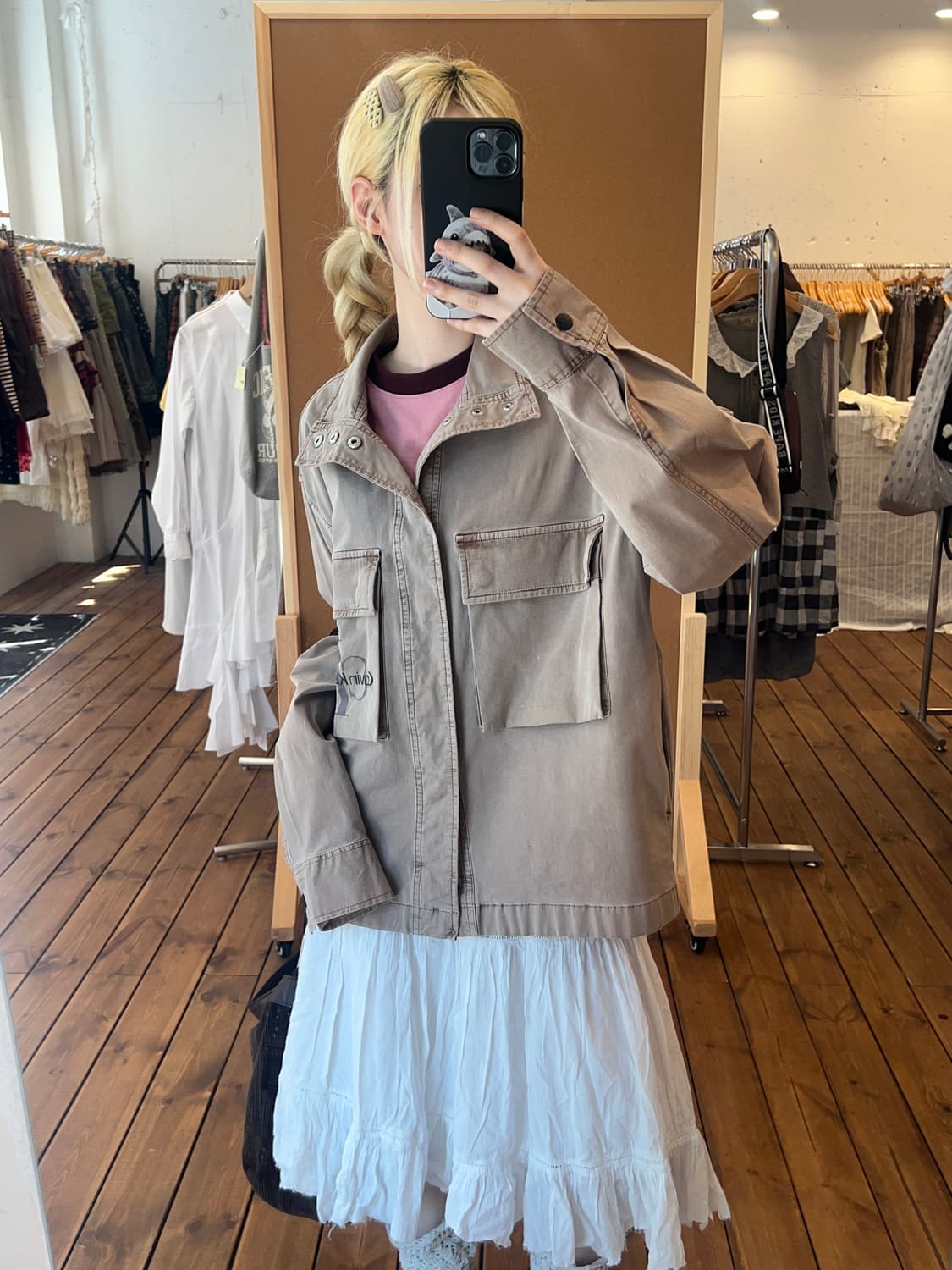 켈빈 베이지 포켓 자켓 상품이미지1