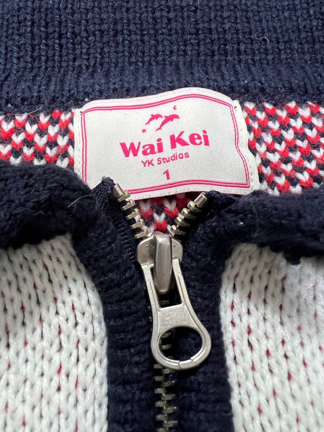 와이케이 waikei 돌핀 노르딕 집업 가디건 네이비1 상품이미지3