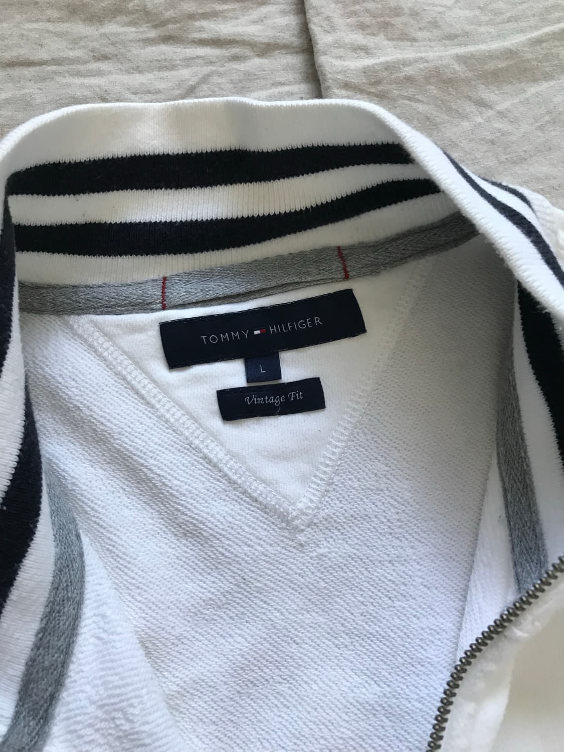 타미힐피거 자수 로고 화이트 면집업 상품이미지7