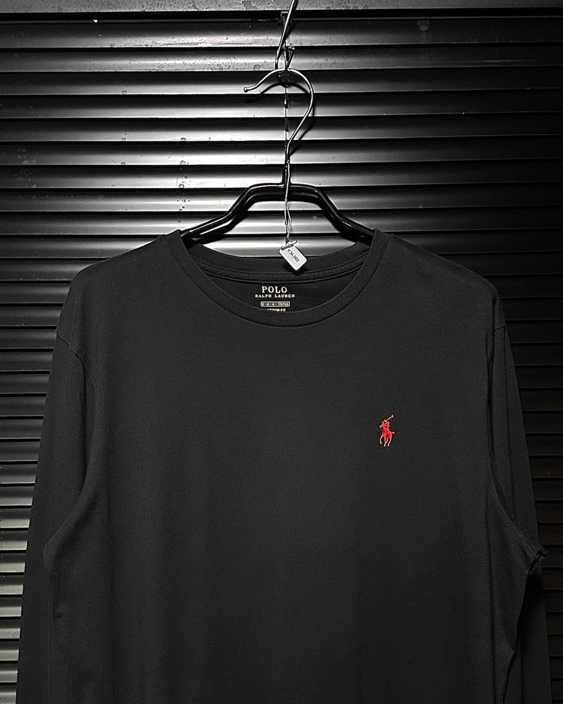 폴로 랄르로렌 로고 자수 긴팔 티셔츠 슬리브리스 95M 상품이미지1