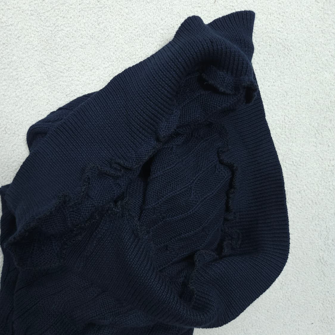 폴로 랄프 로렌  반팔 케이블 니트 L 네이비 상품이미지5