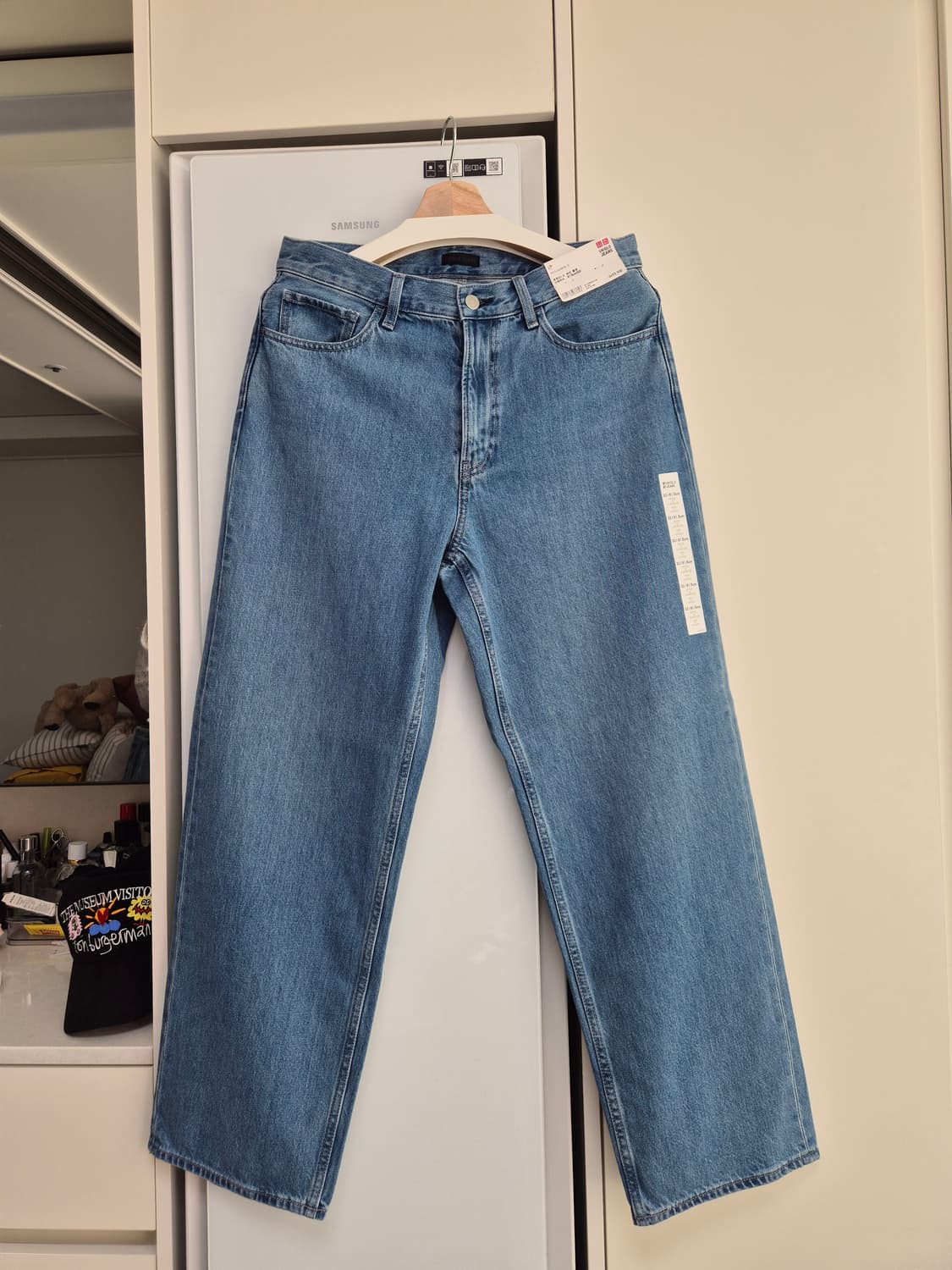 유니클로 와이드스트레이트 진 블루 32사이즈 상품이미지2