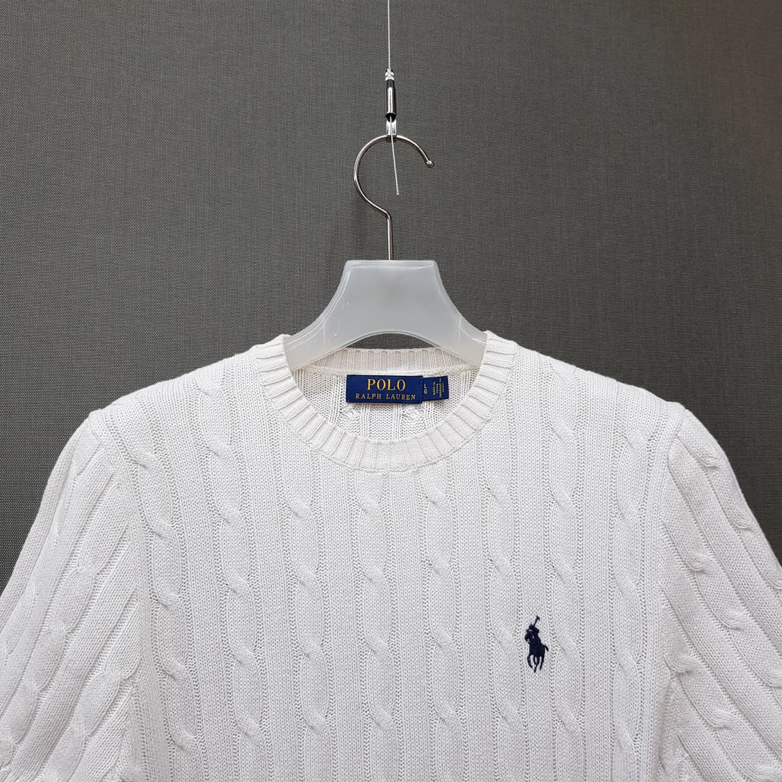 폴로 랄프로렌 케이블 반팔 코튼 니트 LG사이즈 상품이미지2