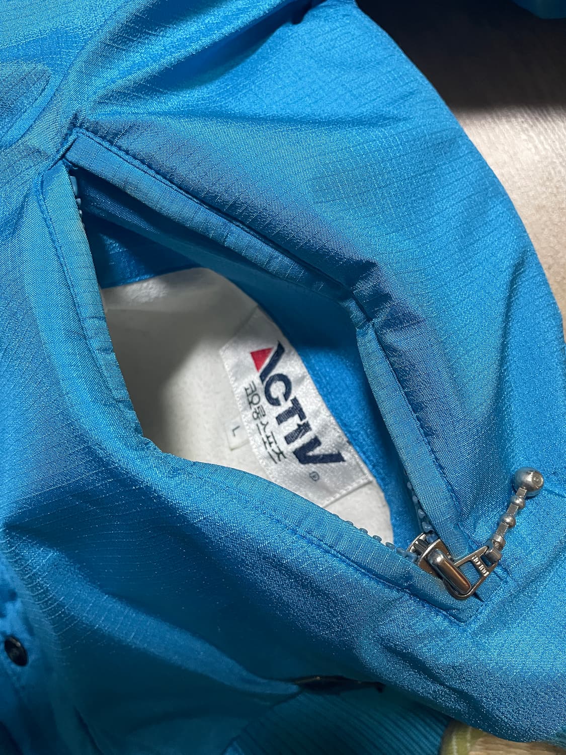 [80s 빈티지] 코오롱스포츠 ACTIV 올드스쿨 배색 블루종 상품이미지10