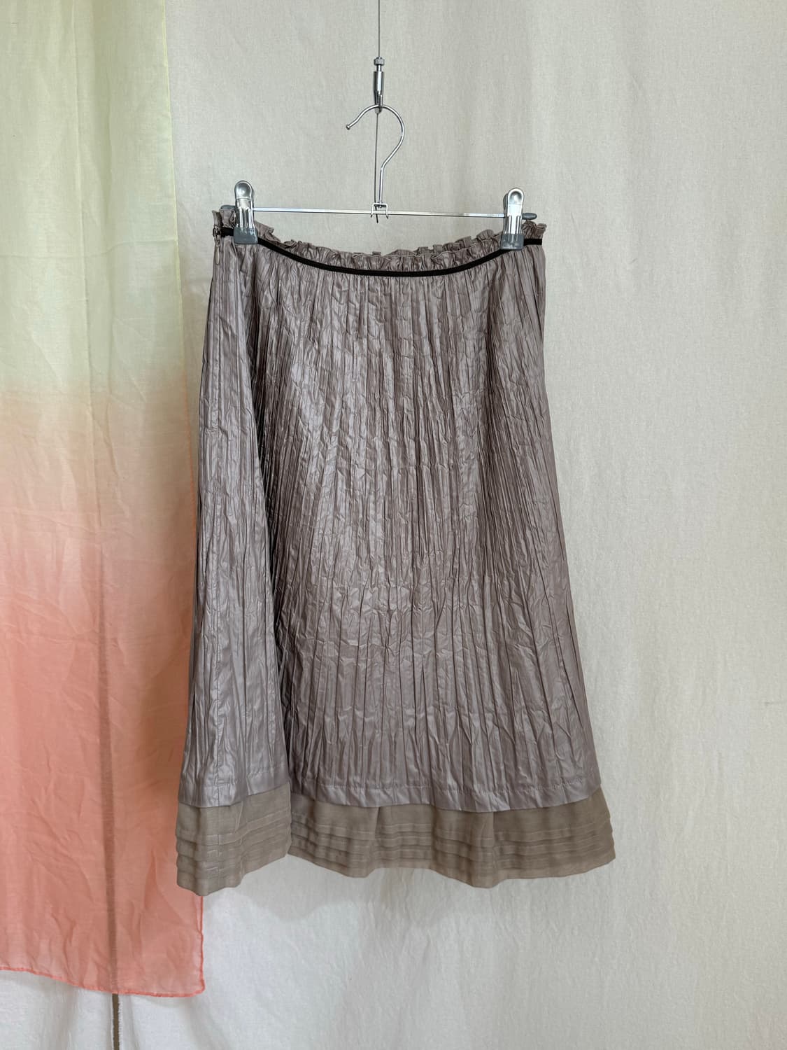 Les Habits 링클 플리츠 미디스커트 상품이미지2