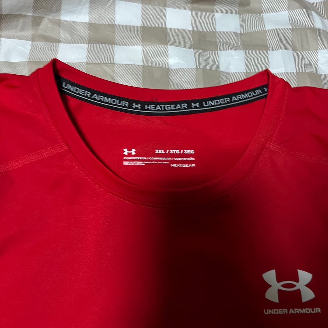 언더아머 히트기어 긴팔 레드 3XL 기능성 히트 기어 트레이닝복 상품이미지2