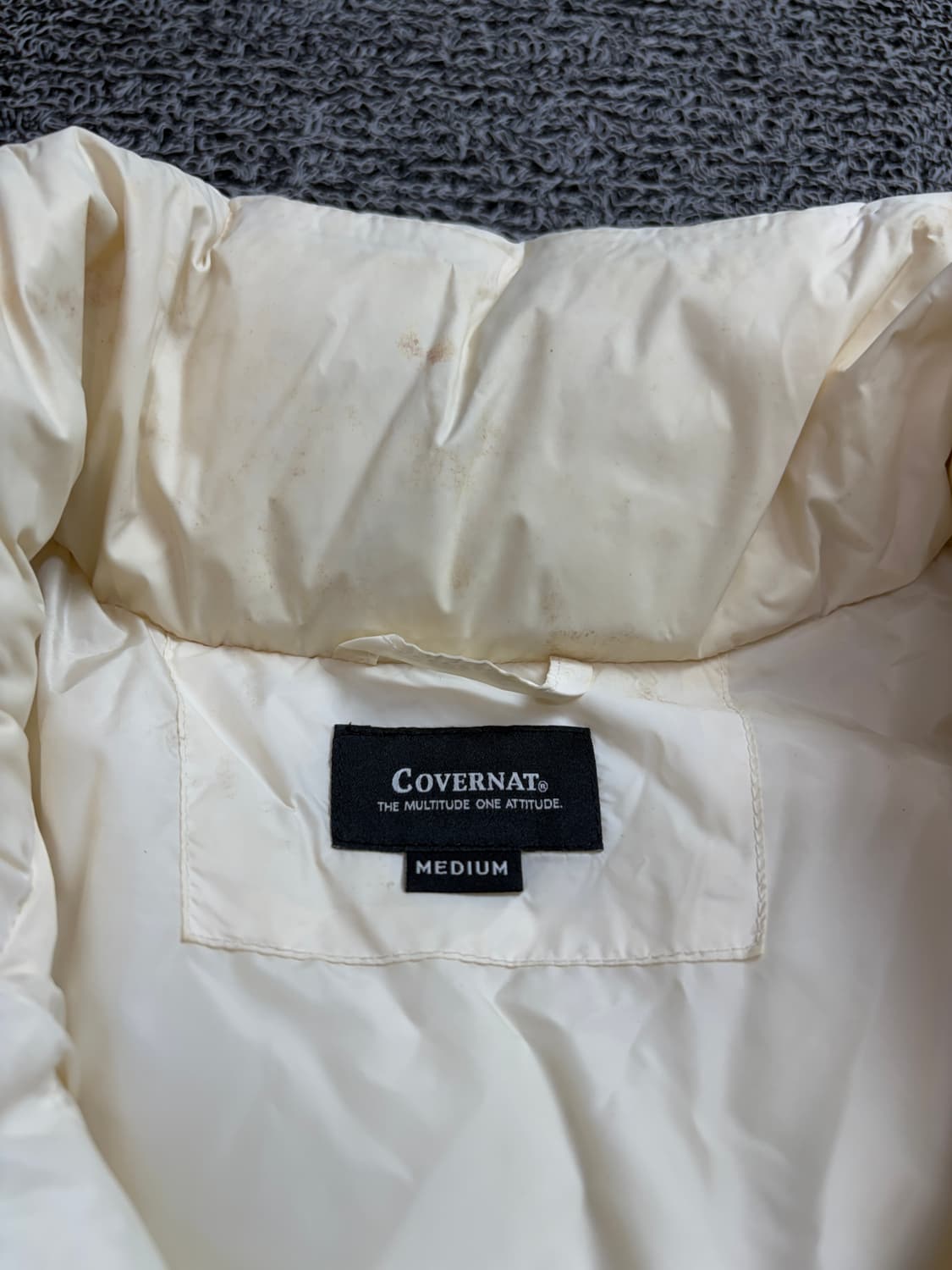 커버낫 아치로고 미니멀 구스 다운 패딩 2129 상품이미지4