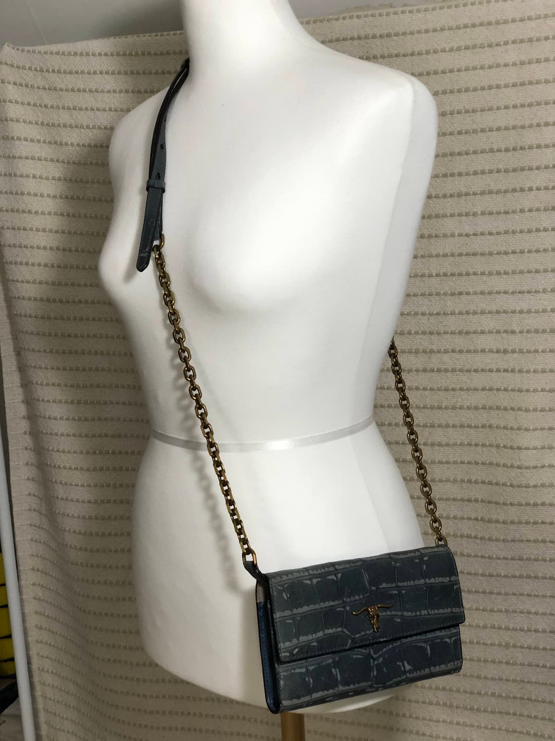 폴로 랄프로렌 블루 염소가죽 미니 크로스백 숄더백 지갑 가방 상품이미지6