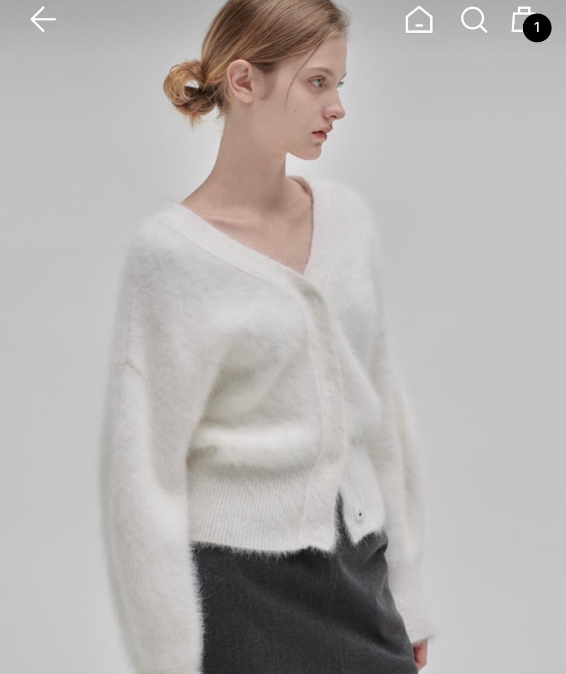 닐바이피 25WN angora cardigan 앙고라 가디건 베이비파우더 상품이미지3