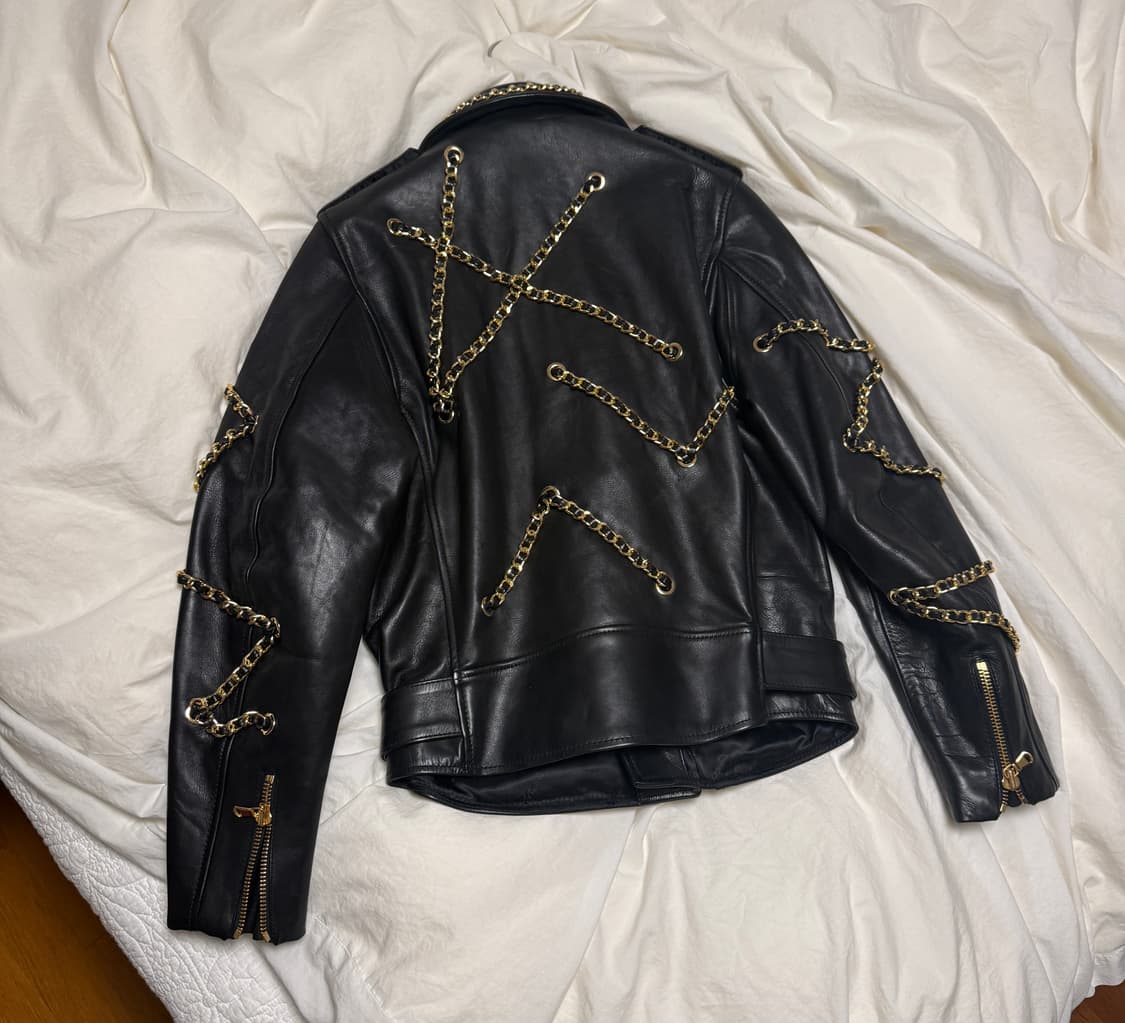 모스키노 가죽 재킷 상품이미지2