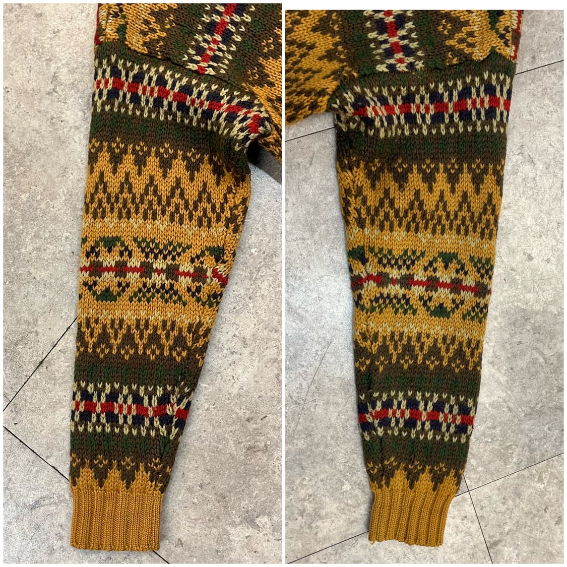 빈티지 노르딕 패턴 후드 가디건 카멜 M #csz2978 상품이미지9