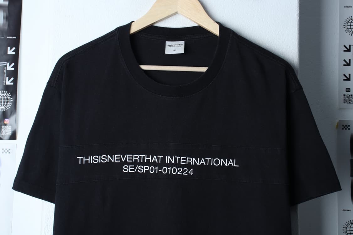 (L-XL) 디스이즈네버댓 반팔 티셔츠 레터링 블랙 에이징-H31185 상품이미지3