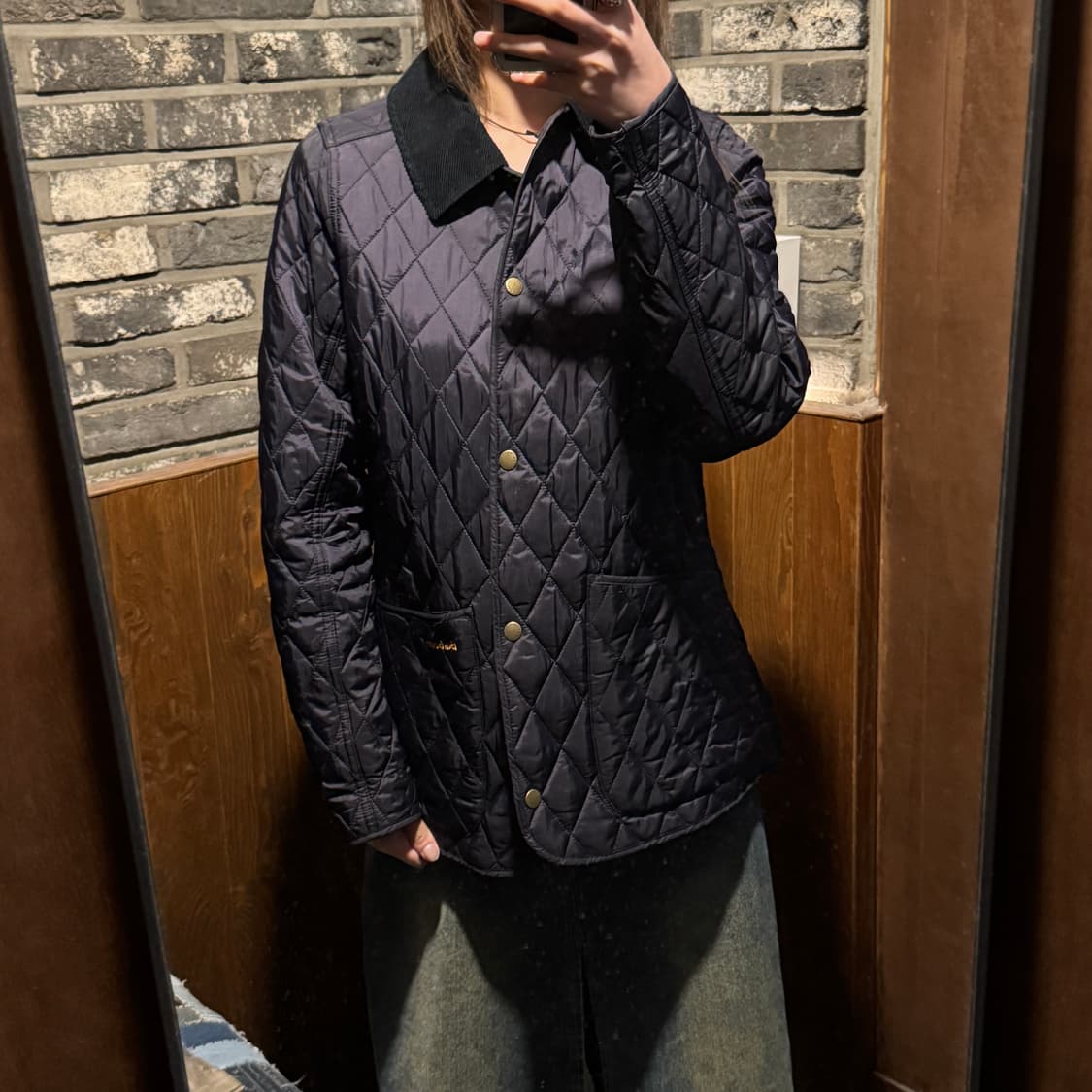 M) Barbour 바버 여성 클래식 퀼팅 자켓 네이비 상품이미지9