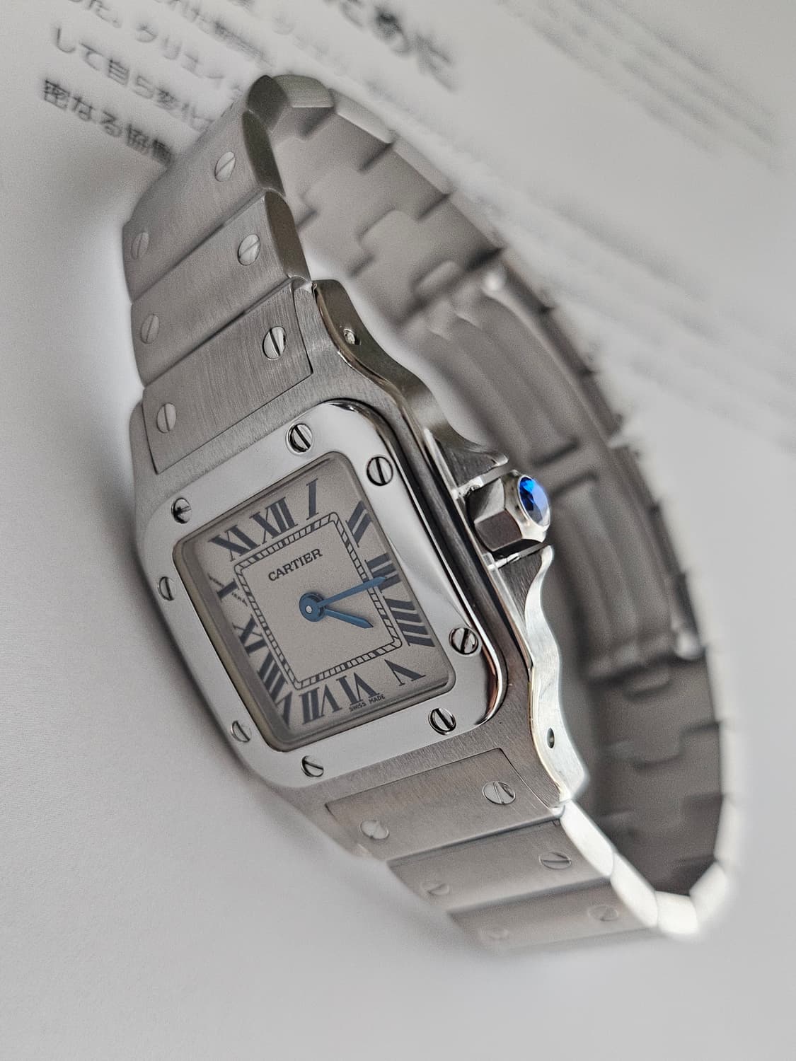 까르띠에 산토스 갈베 스틸 스몰 쿼츠 상품이미지3