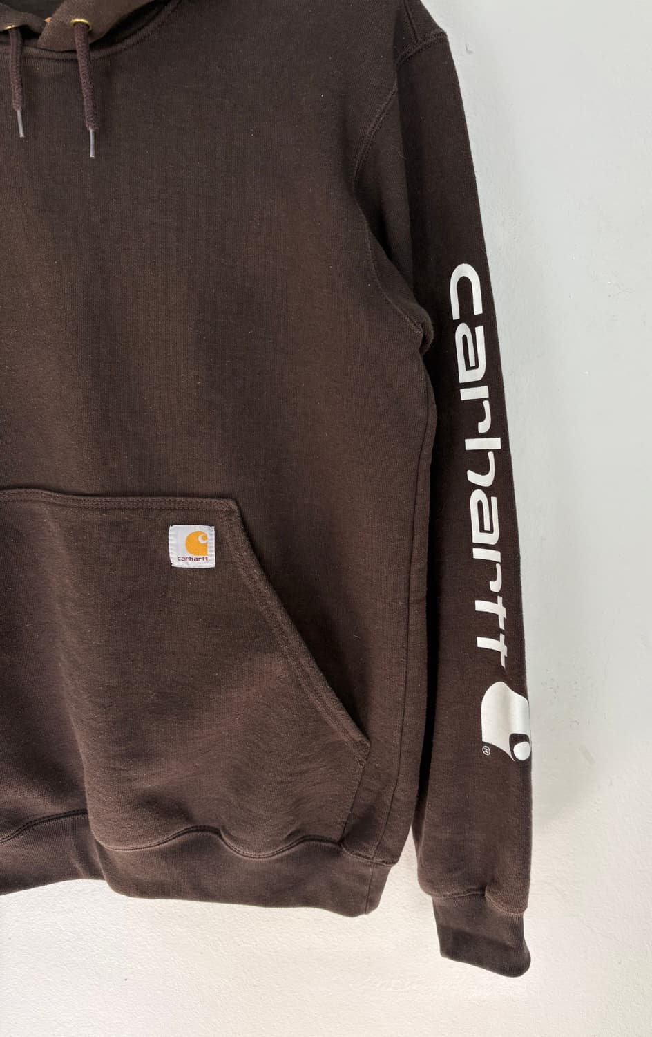 [L]CARHARTT 브라운 후드티셔츠 상품이미지6