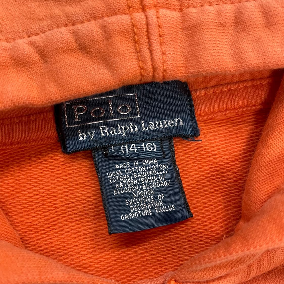 폴로 랄프로렌 빅 포니 후드집업 피그먼트 오렌지 상품이미지4