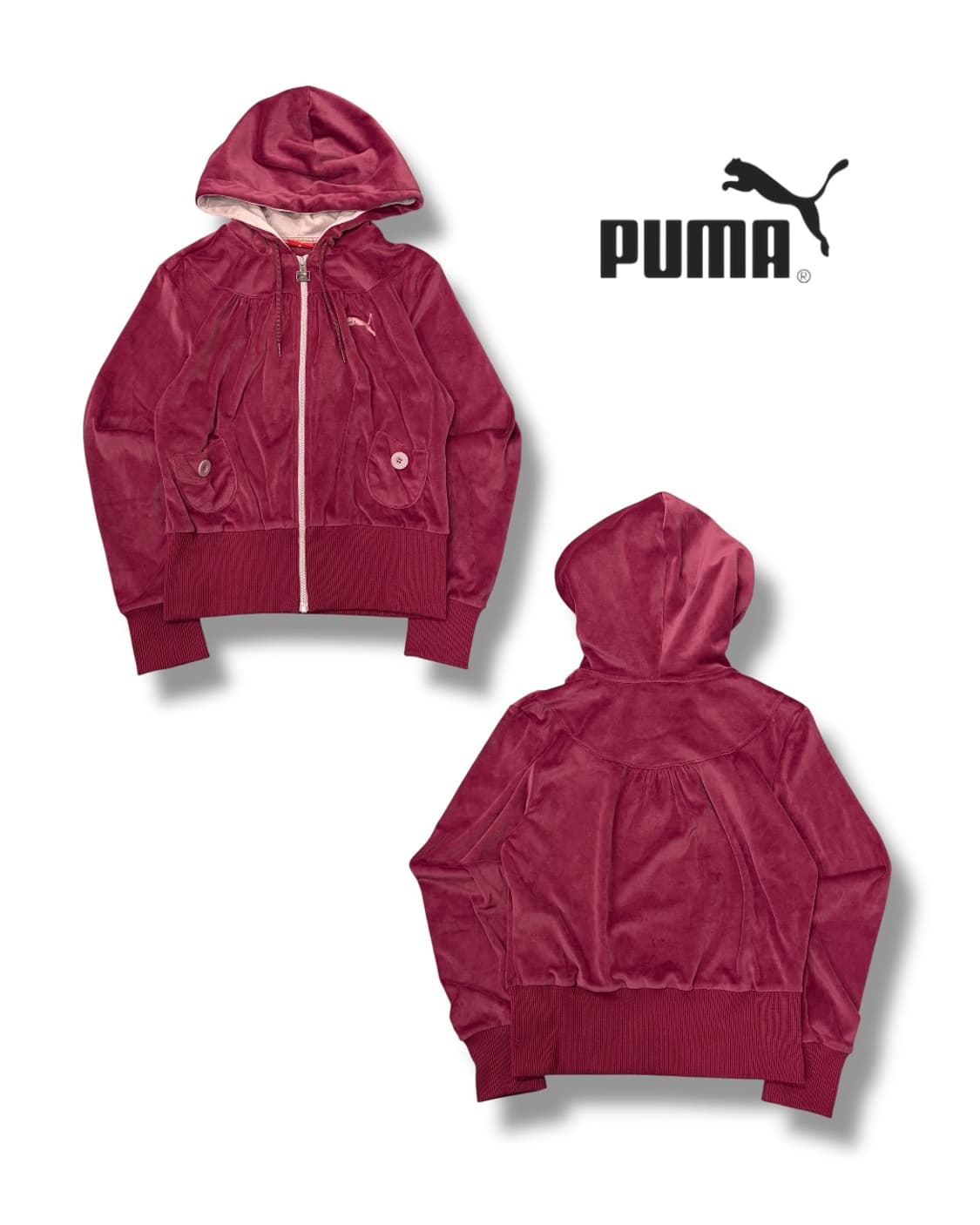 푸마 벨벳 후드집업 상품이미지2