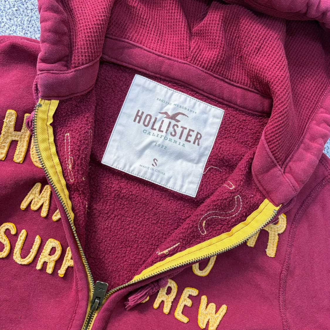 S 홀리스터 남성 기모 후드 집업 0401J 상품이미지2