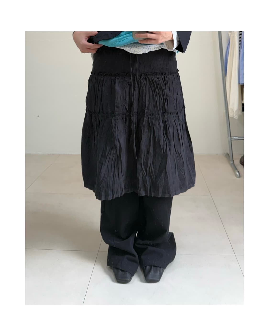 빈티지 스웨이드 스커트 상품이미지1