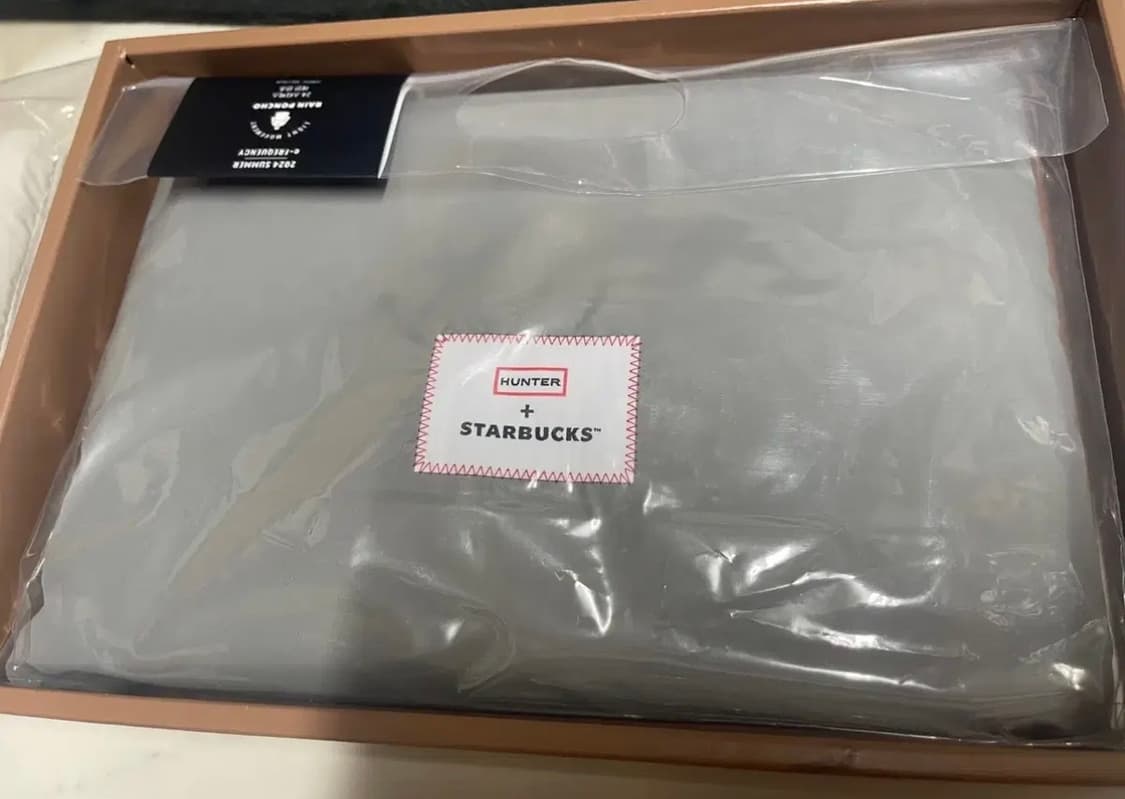 (새상품)스타벅스 x 헌터 레인판초(우비) 상품이미지1